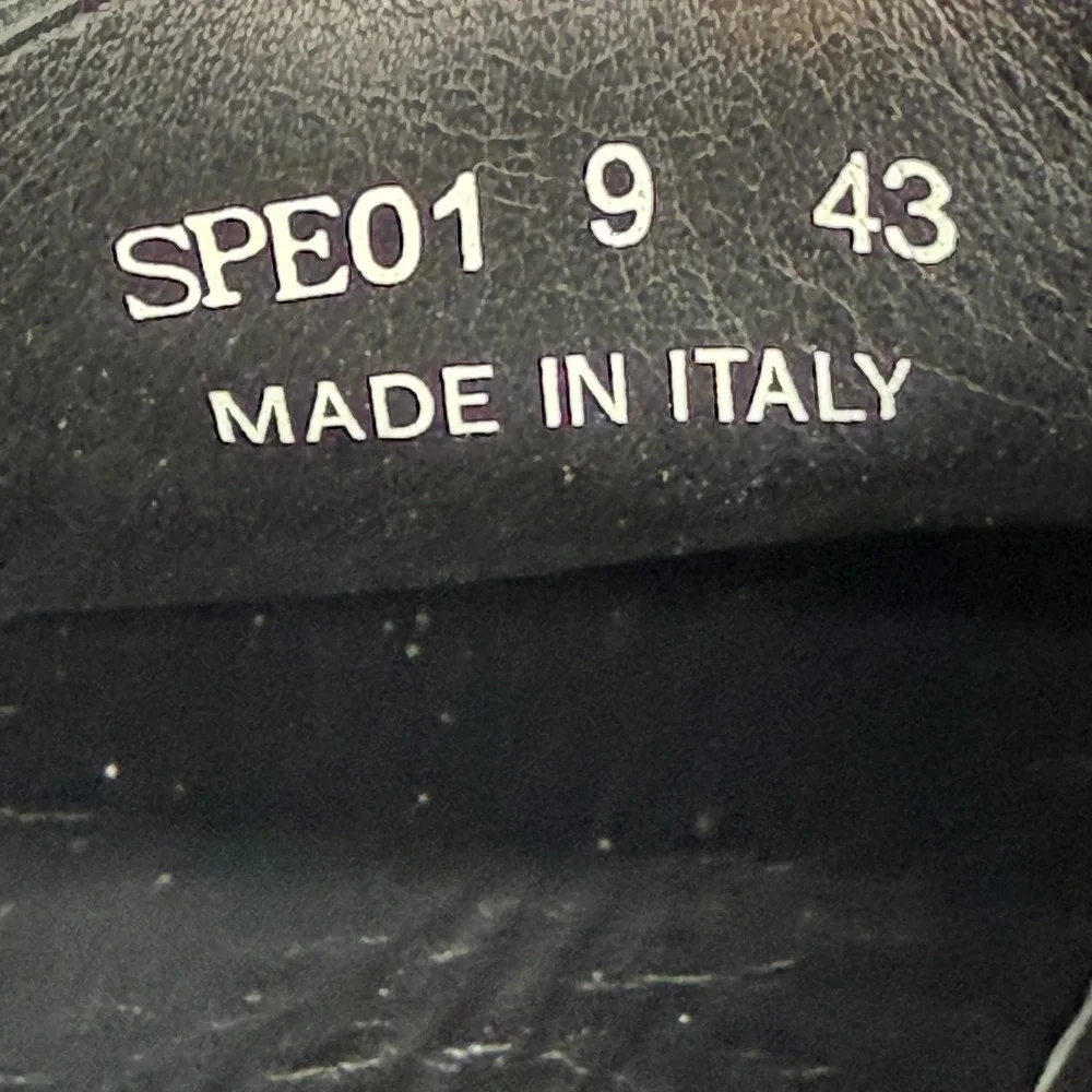 Paul Smith Cap Toe Oxfords Mens 10 EU 43 Black Leather Dress Shoes‎ Italy